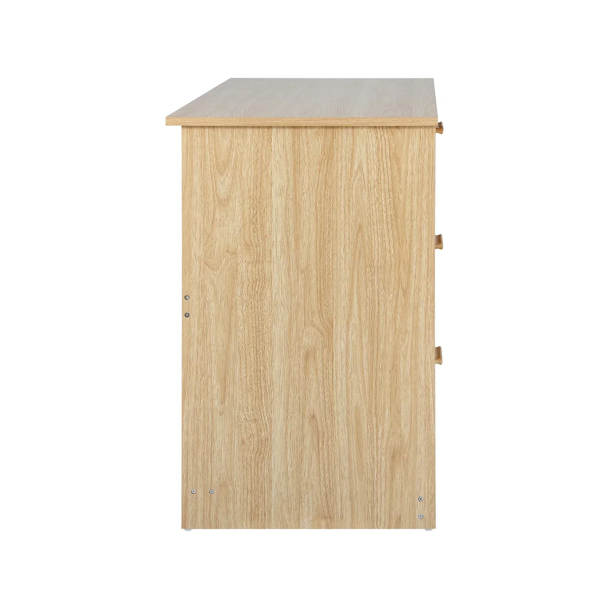 DK-A22-RAT-WD Oikiture Computer Desk Drawers Storage Shelf Laptop Student Study Office Table