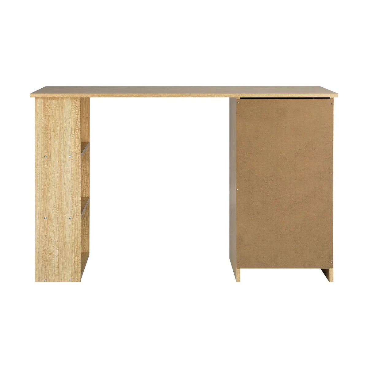 DK-A22-RAT-WD Oikiture Computer Desk Drawers Storage Shelf Laptop Student Study Office Table