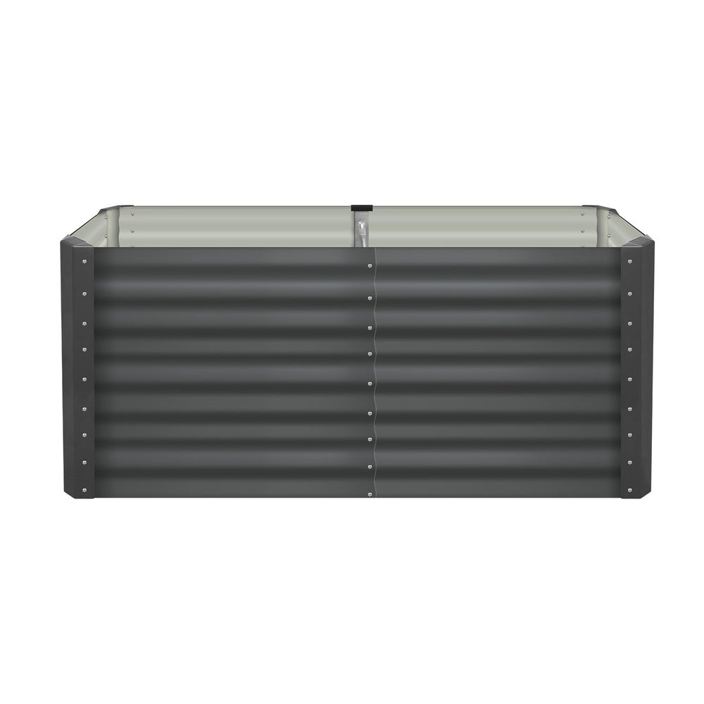 GB-73-16080-GY-2PC Livsip Raised Garden Bed Galvanised Steel 320x80x73CM