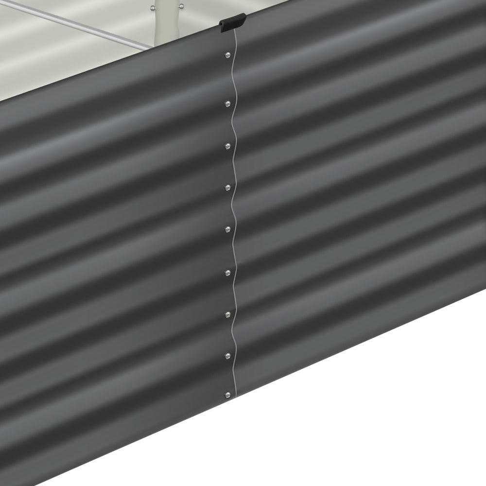 GB-73-16080-GY-2PC Livsip Raised Garden Bed Galvanised Steel 320x80x73CM
