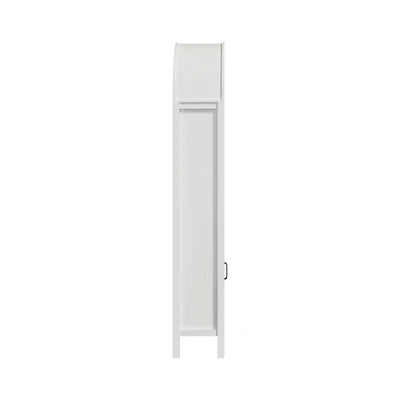 DS-XF-ARCH-2D-WH Oikiture Arched Bookshelf Display Shelf Bookcase Bookshelves Storage White