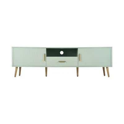 EU-TOMX-160-GN-AB Oikiture TV Cabinet Entertainment Unit Stand 160cm Storage Drawer Shelf Green