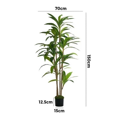 FP-A14-DFG-150 Livsip 150cm Artificial Dracaena Tree Realistic Potted Faux Plant Home Decor