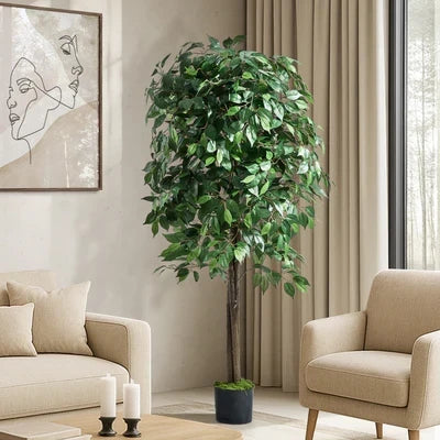 FP-A5-FT-150 Livsip 150cm Artificial Ficus Tree Lifelike Faux Potted Plants Home Garden Decor