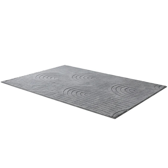 FR-JAC-SL-A-2029 Oikiture Geometric Arch Jacquard Area Rug Modern Floor Carpet 200X290cm Grey