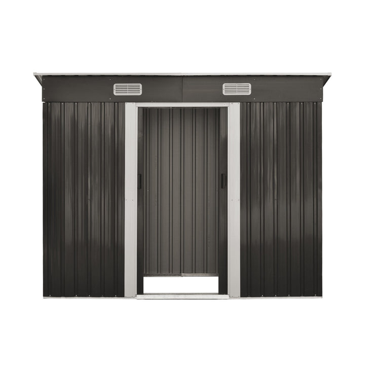 GS-4X8-GY-ABC Livsip Garden Shed Outdoor Storage Sheds 2.38x1.31M Grey Color | Garden Furniture