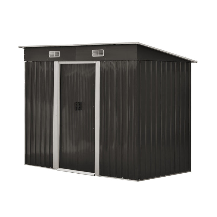 GS-4X8-GY-ABC Livsip Garden Shed Outdoor Storage Sheds 2.38x1.31M Grey Color | Garden Furniture