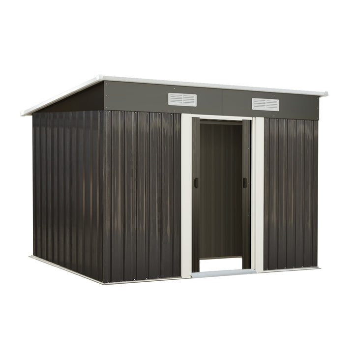 GS-4X8-GY-ABC Livsip Garden Shed Outdoor Storage Sheds 2.38x1.31M Grey Color | Garden Furniture
