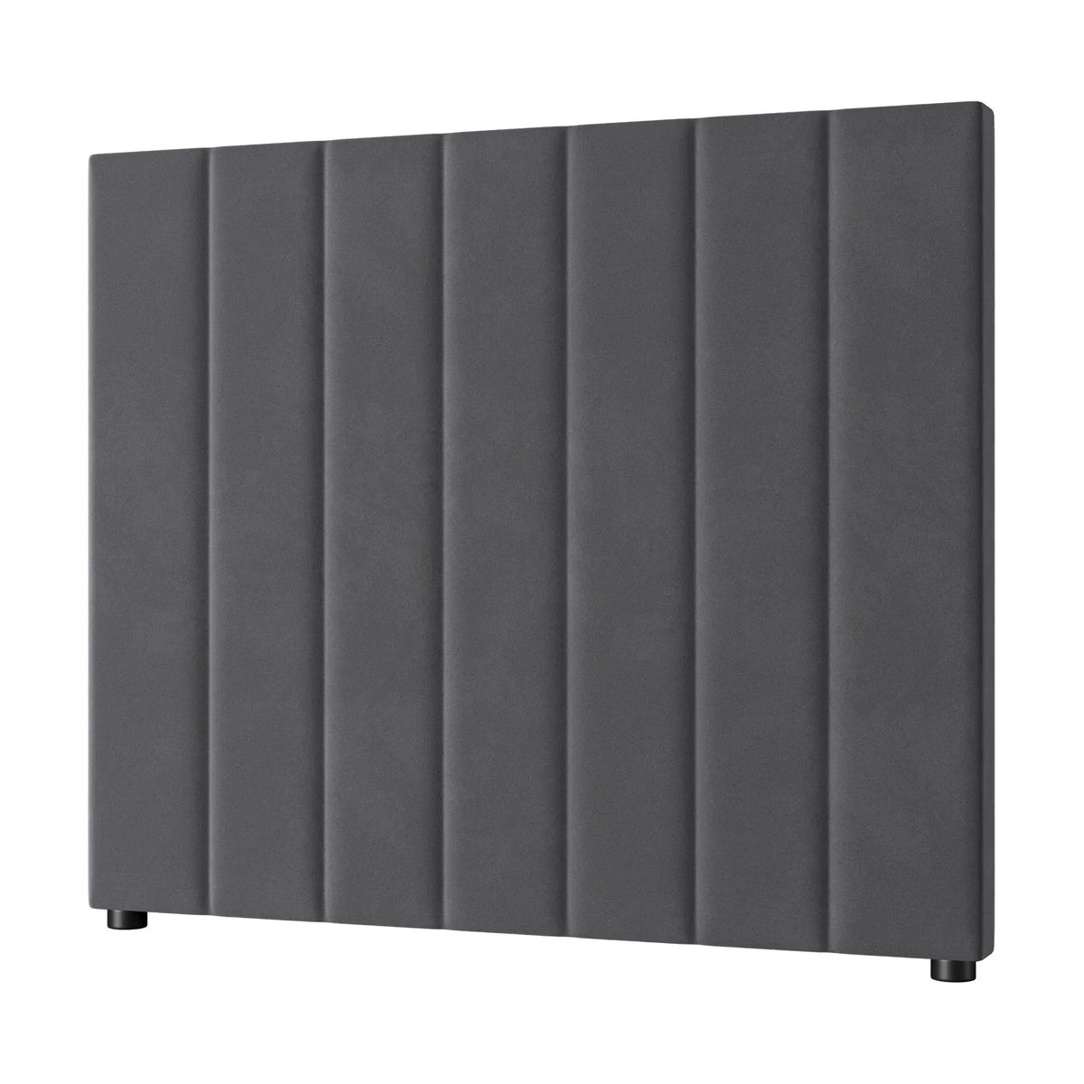 HB-EDDI-VV-GY Oikiture Bed Frame Headboard King Single Size Head Bedhead Grey Velvet