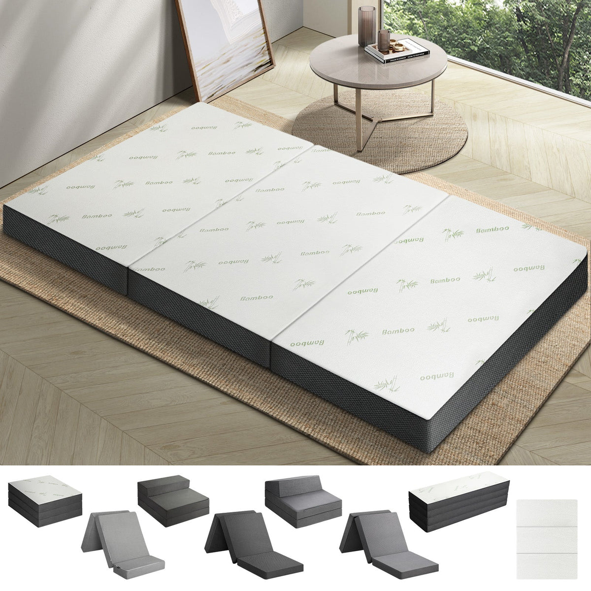 Bedra Folding Mattress Foldable Bed 3 4 Fold Sleeping Floor Mat Camping Cushion
