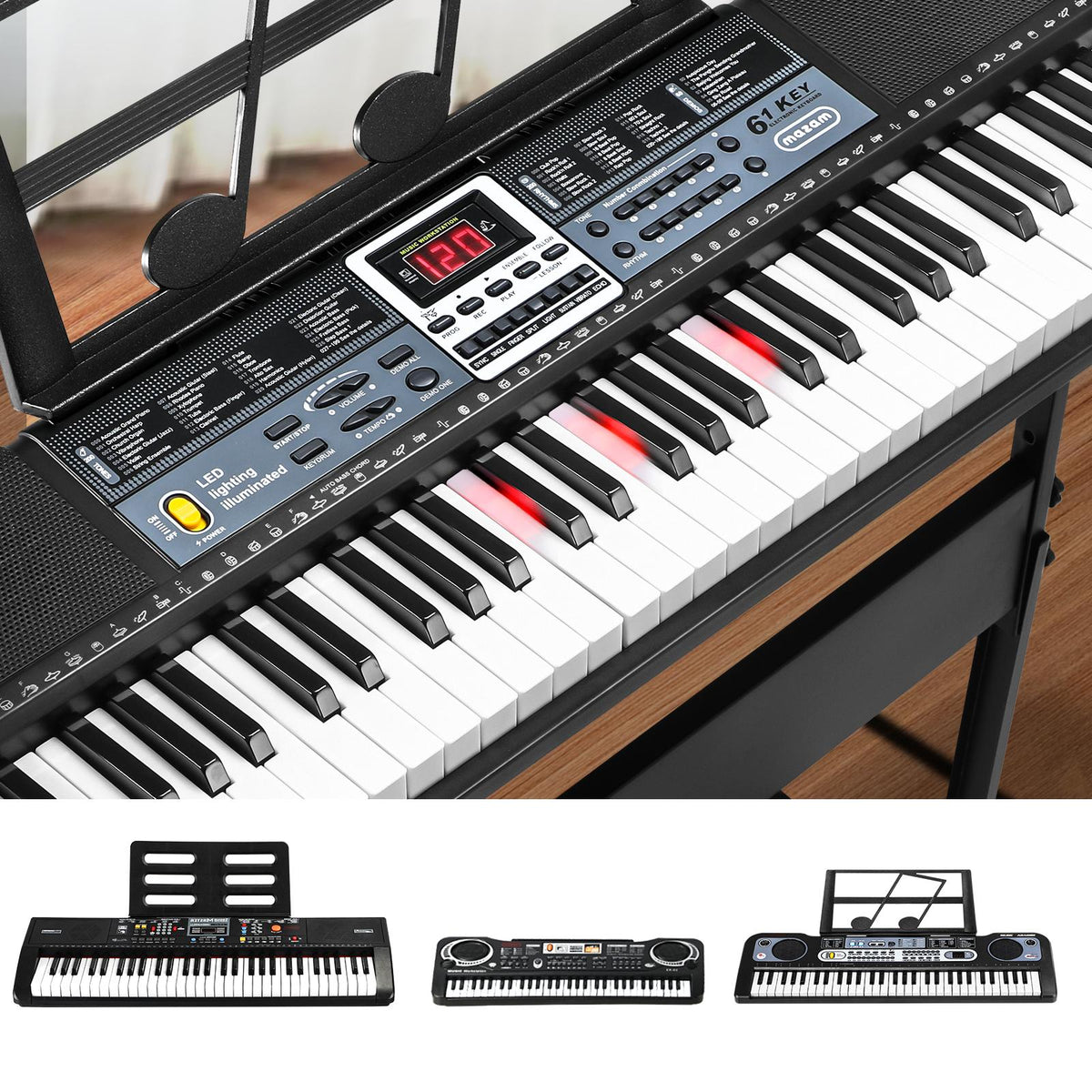 Mazam 61 Keys Electronic Piano Keyboard Electric Keyboards Musical Kids Toy Gift