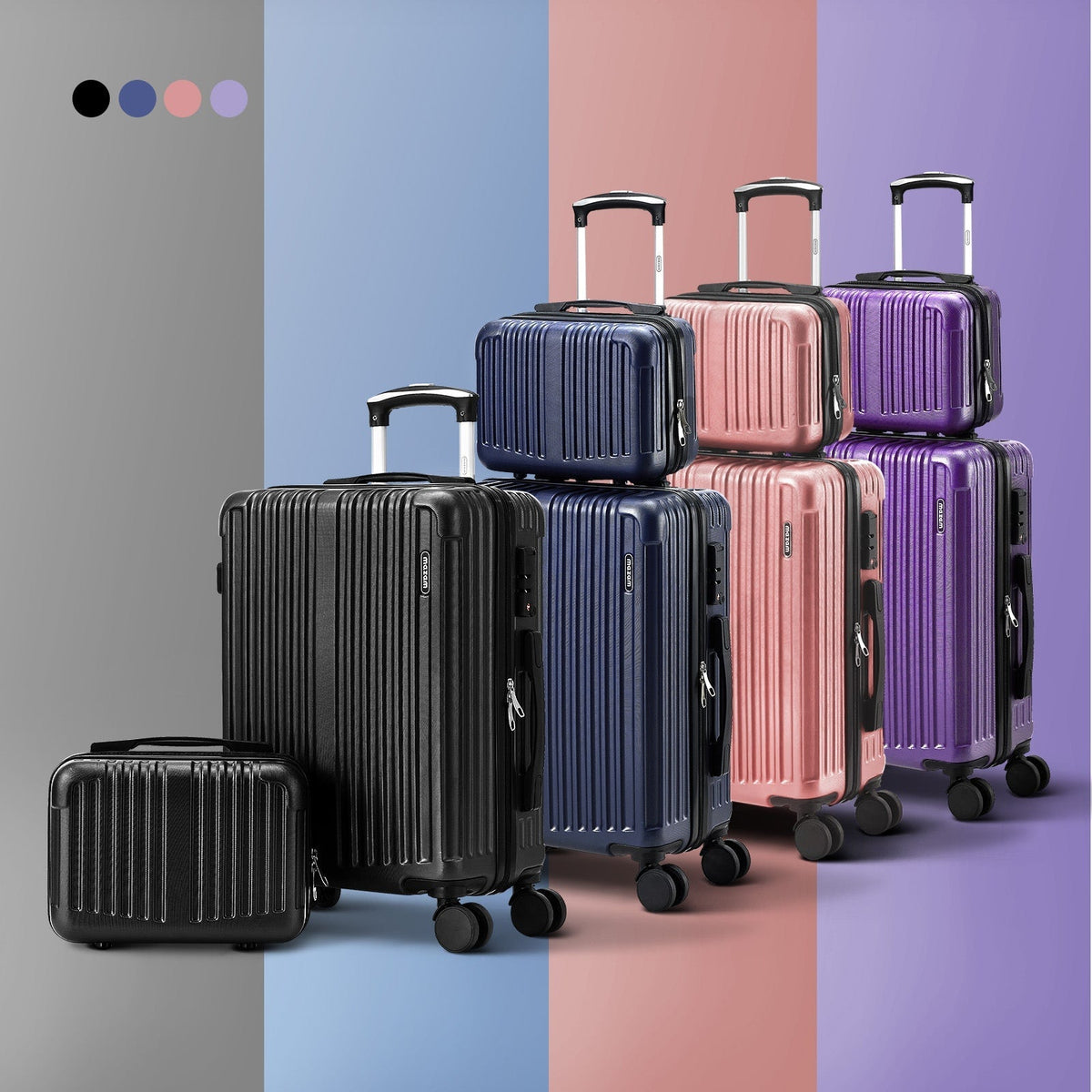 Mazam 2PCS Luggage Suitcase Trolley Set Travel Carry On TSA Lock Hard Case