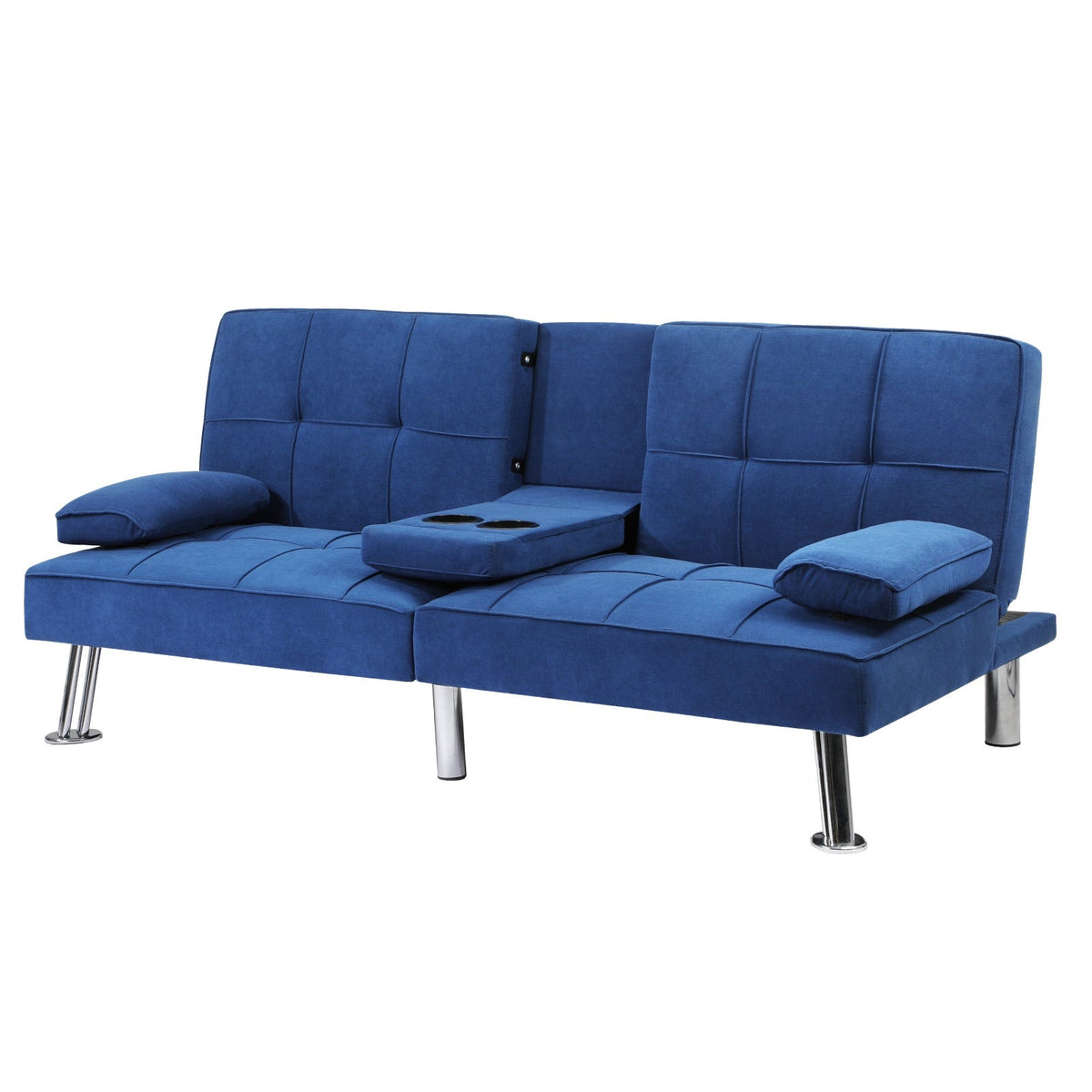 Oikiture Sofa Bed Lounge 3 Seater Futon Couch Recliner Cup Holder Sofabed Seat