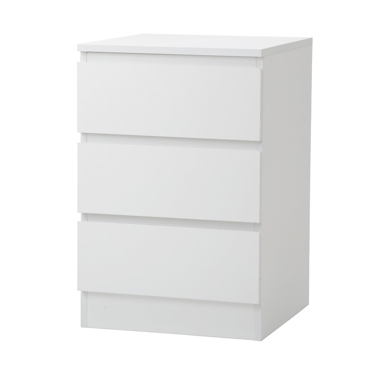 Oikiture Bedside Table 3 Drawers Side Tables Storage Cabinet Nightstand