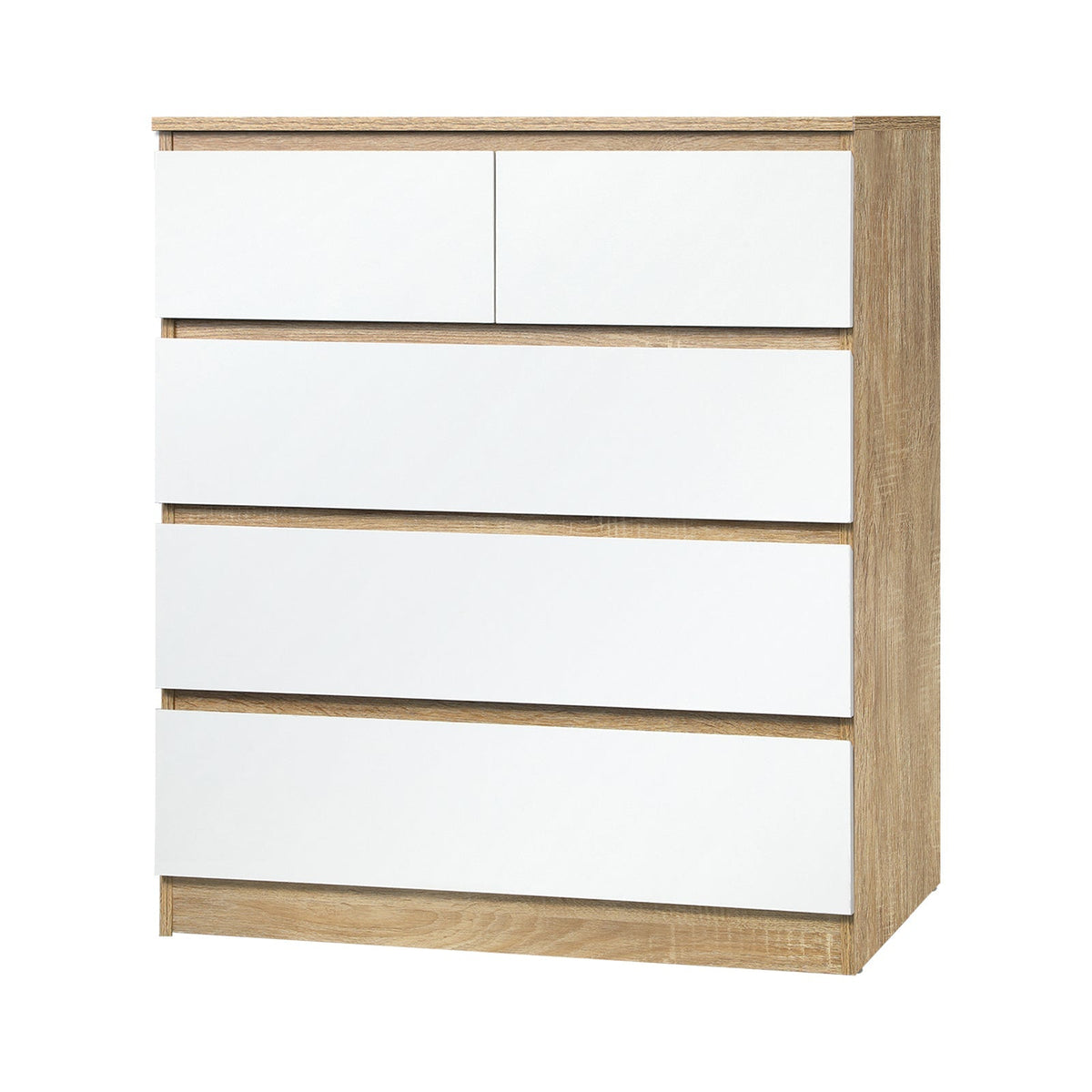 Oikiture Chest of Drawers Tallboy Dresser Table Storage Cabinet Wooden White