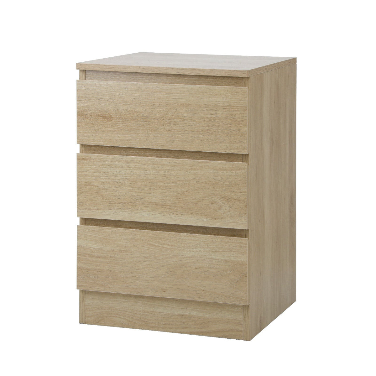 Oikiture Bedside Table 3 Drawers Side Tables Storage Cabinet Nightstand