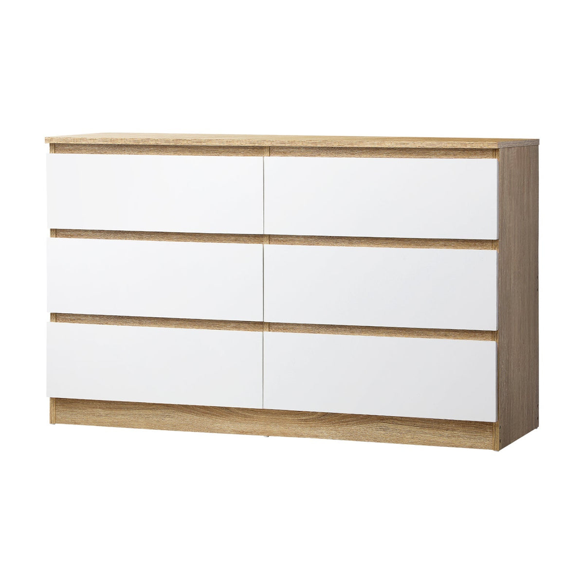 Oikiture Chest of Drawers Tallboy Dresser Table Storage Cabinet Wooden White