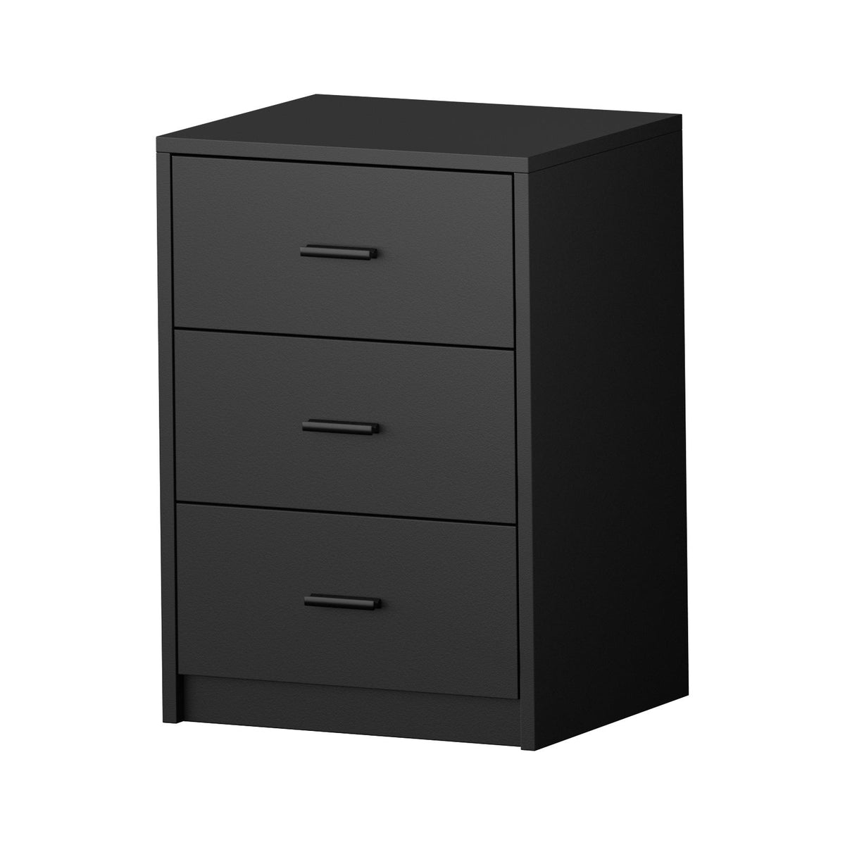 Oikiture Bedside Table 3 Drawers Nightstand Bedroom Storage Side End