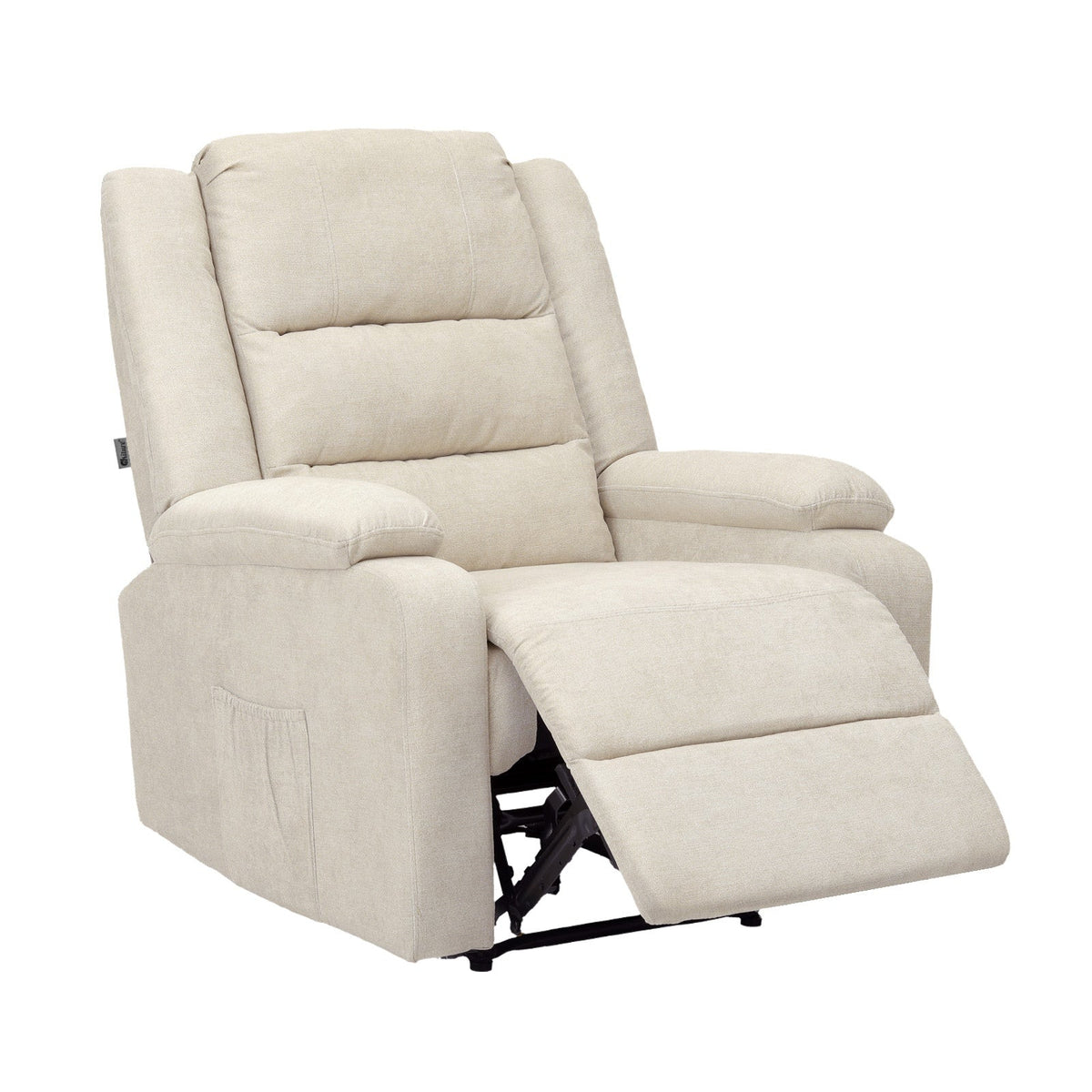 Oikiture Recliner Chair ArmChair Padded Lounge With Side Pocket Polyester/PU