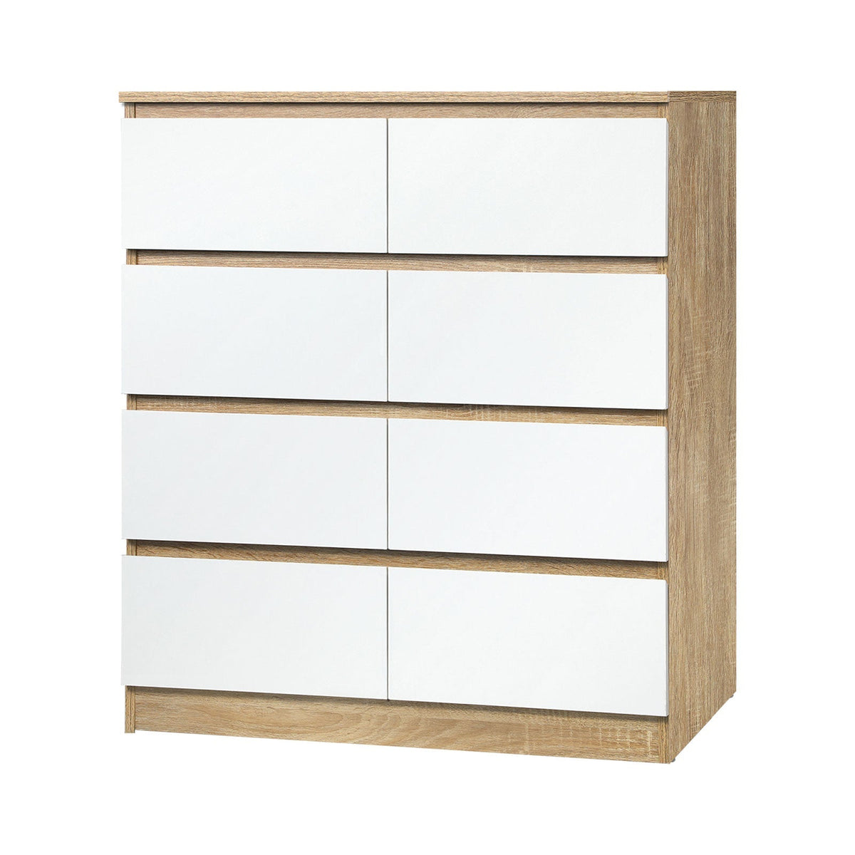 Oikiture Chest of Drawers Tallboy Dresser Table Storage Cabinet Wooden White