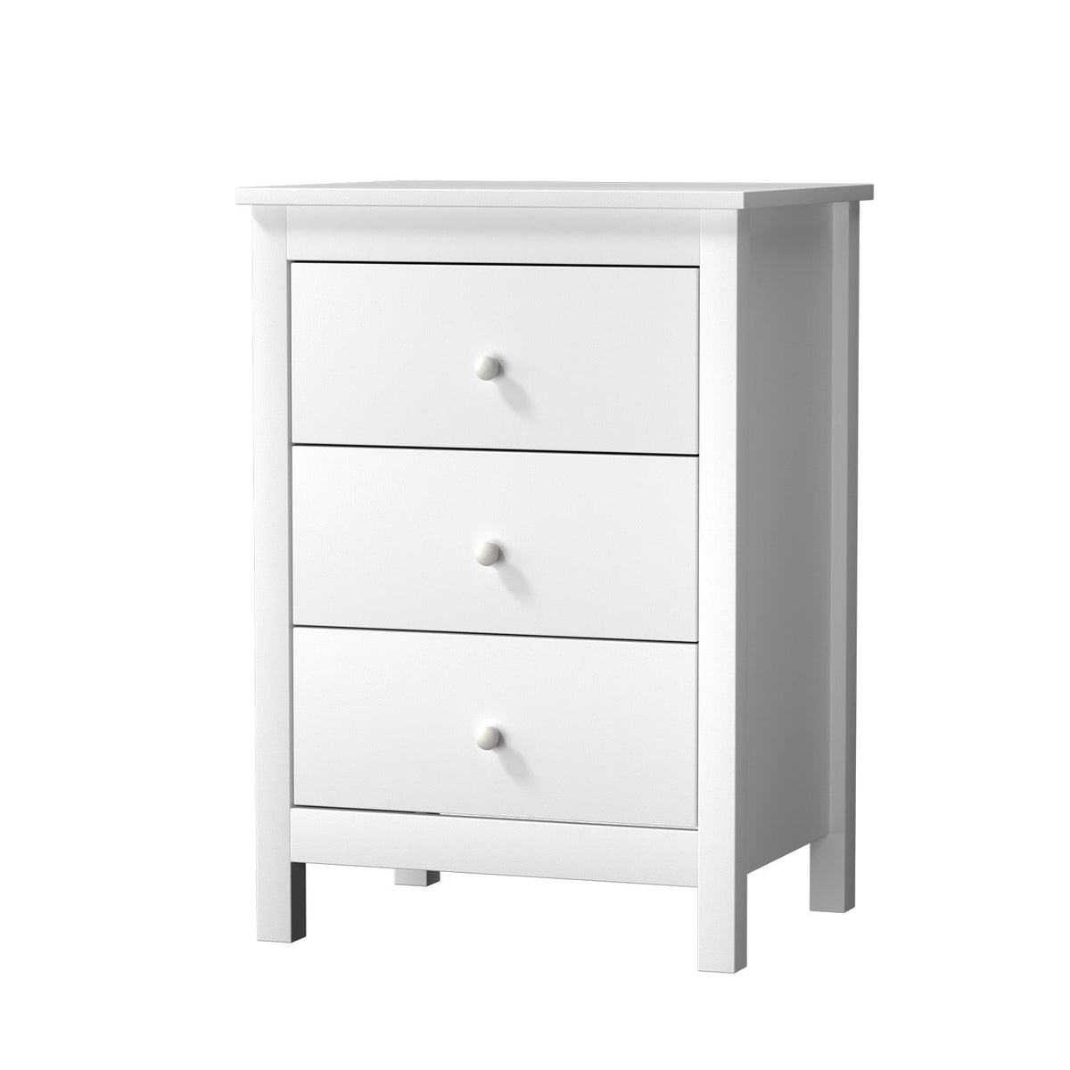 Oikiture Bedside Table Nightstand Side End Tables Hamptons Storage Cabinet