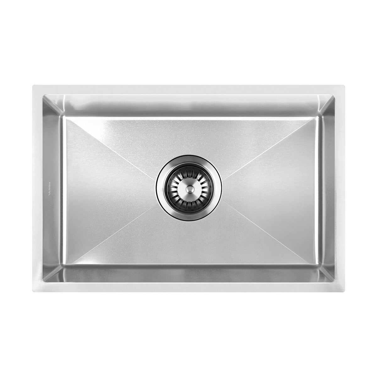 Welba Kitchen Sink Stainless Steel Single Double Bowl Basin With Waste Silver