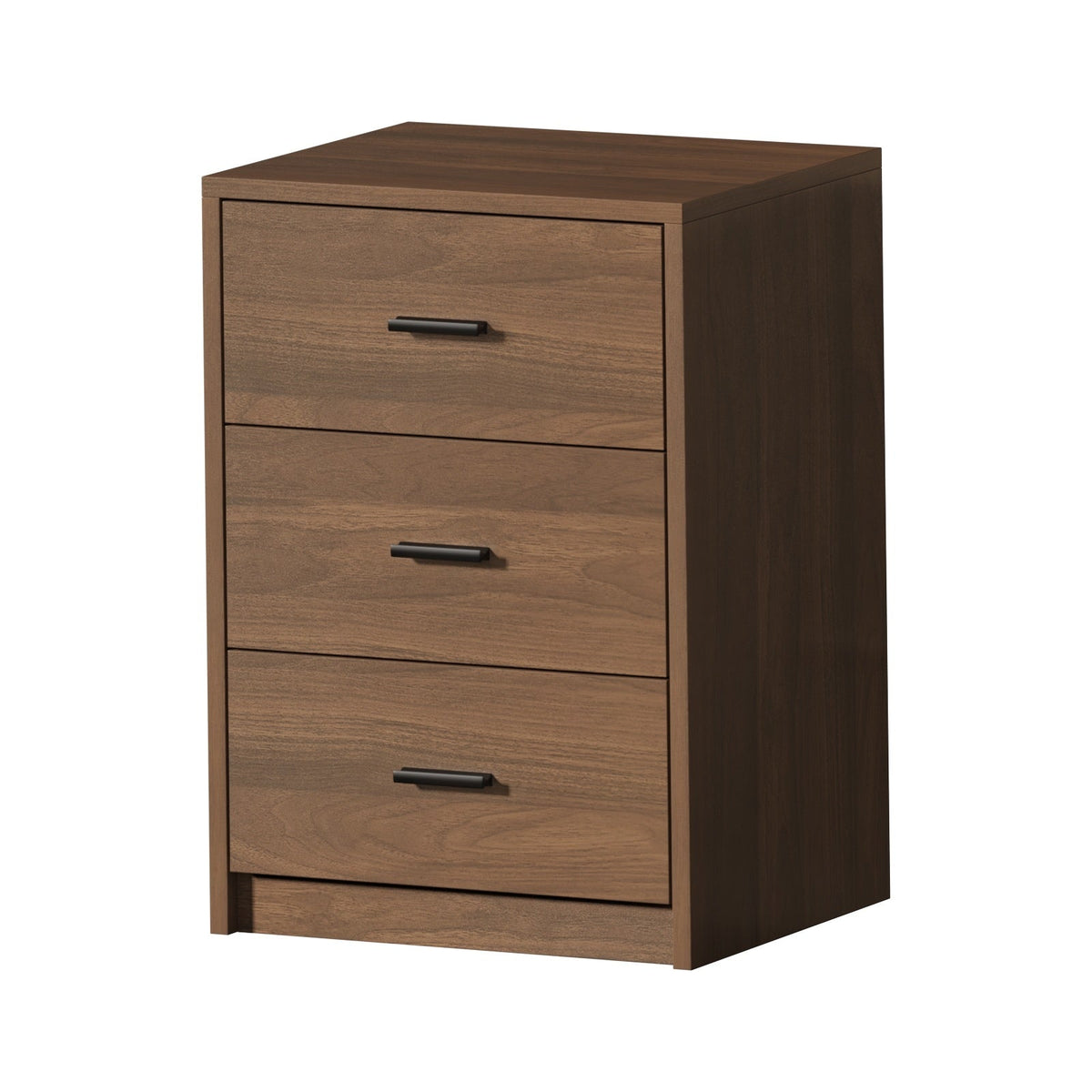 Oikiture Bedside Table 3 Drawers Nightstand Bedroom Storage Side End