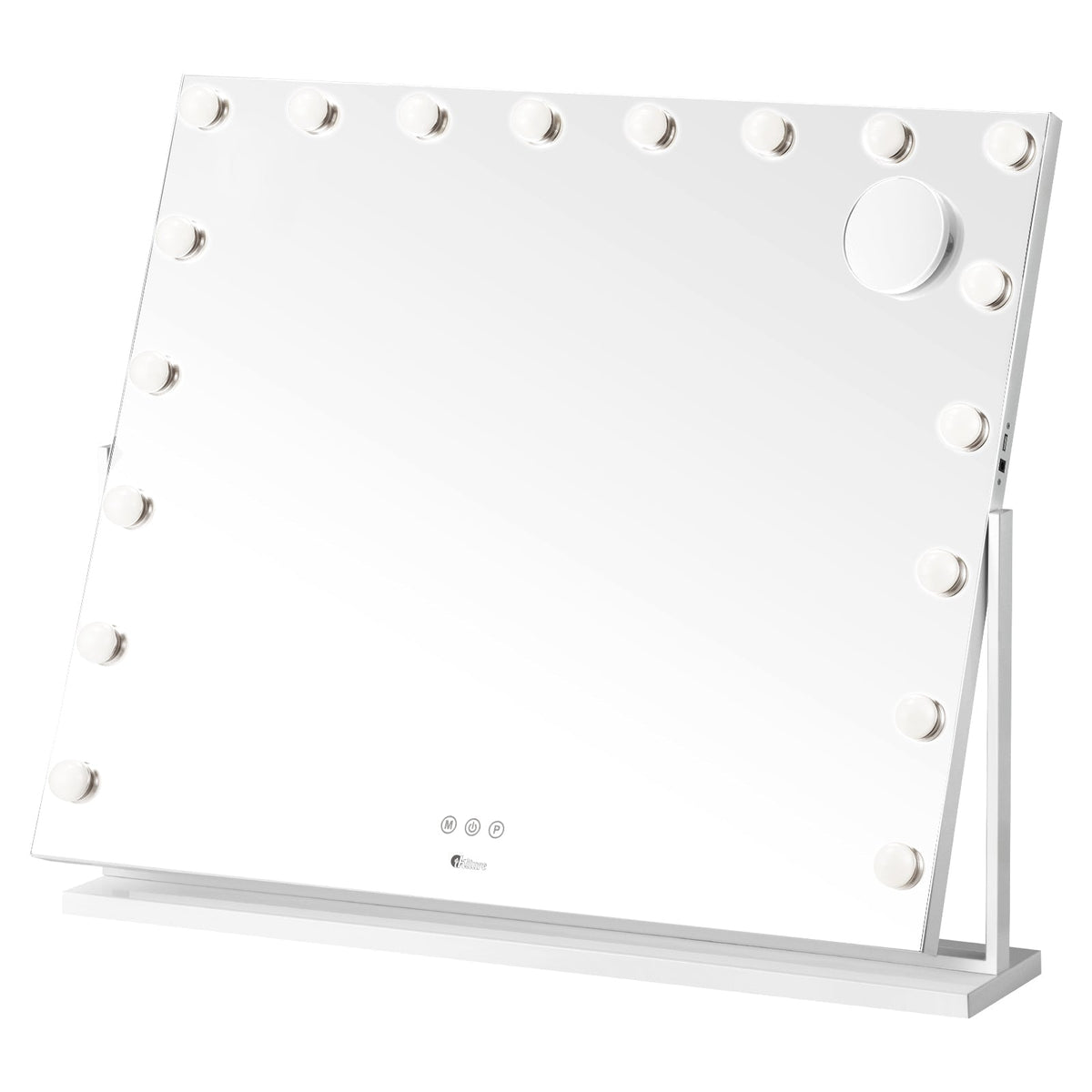 Oikiture Hollywood Mirrors Makeup Magnifying Mirror Bluetooth with LED Lights