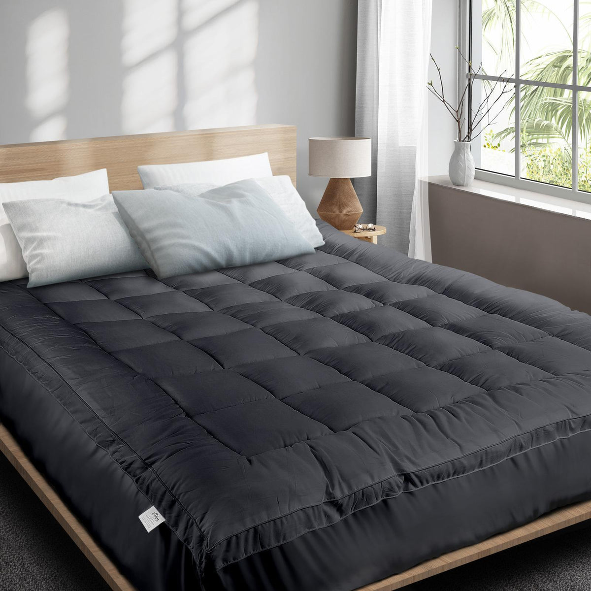 Bedra Mattress Topper Pillowtop Protector Bamboo Charcoal Cover Mat All Size