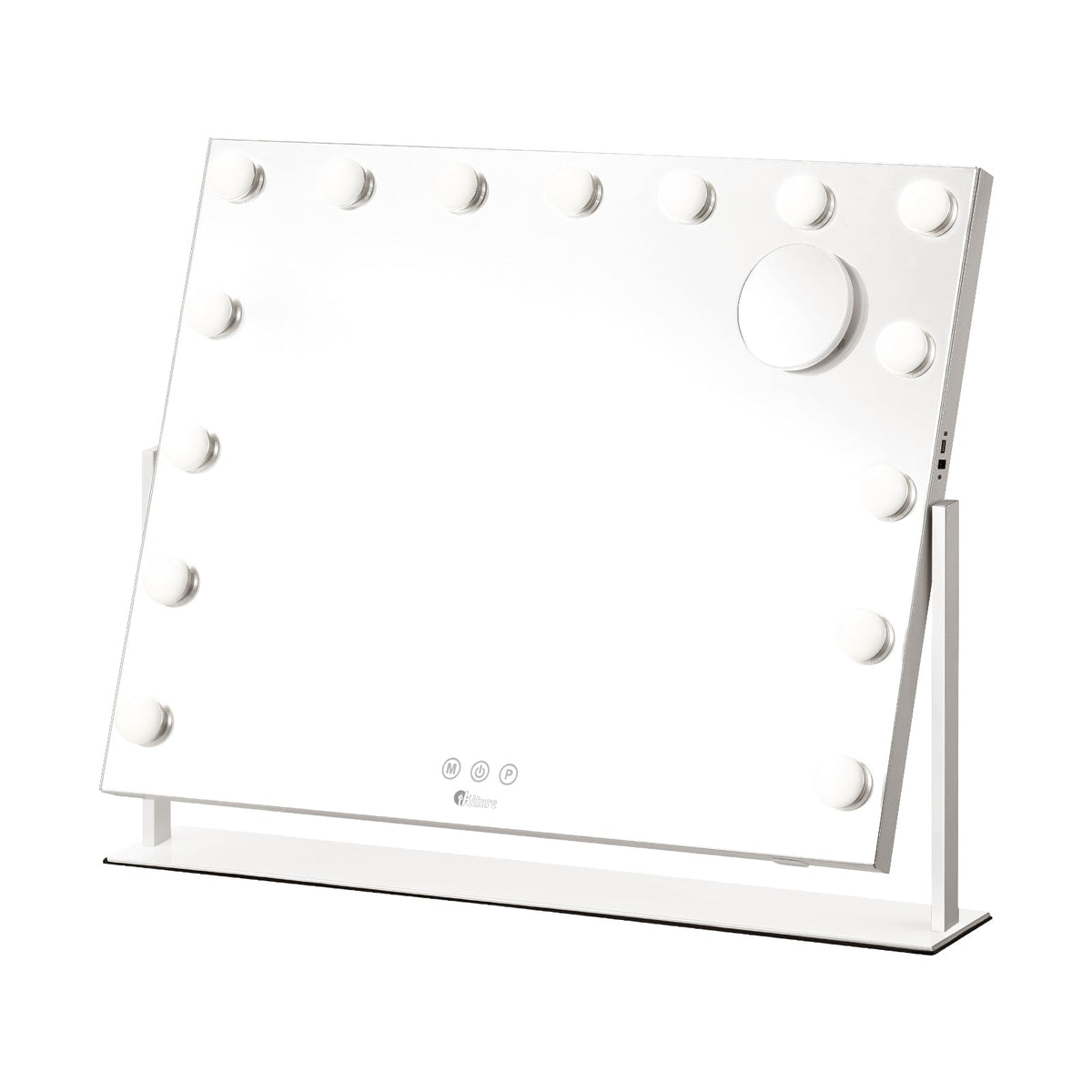 Oikiture Hollywood Mirrors Makeup Magnifying Mirror Bluetooth with LED Lights