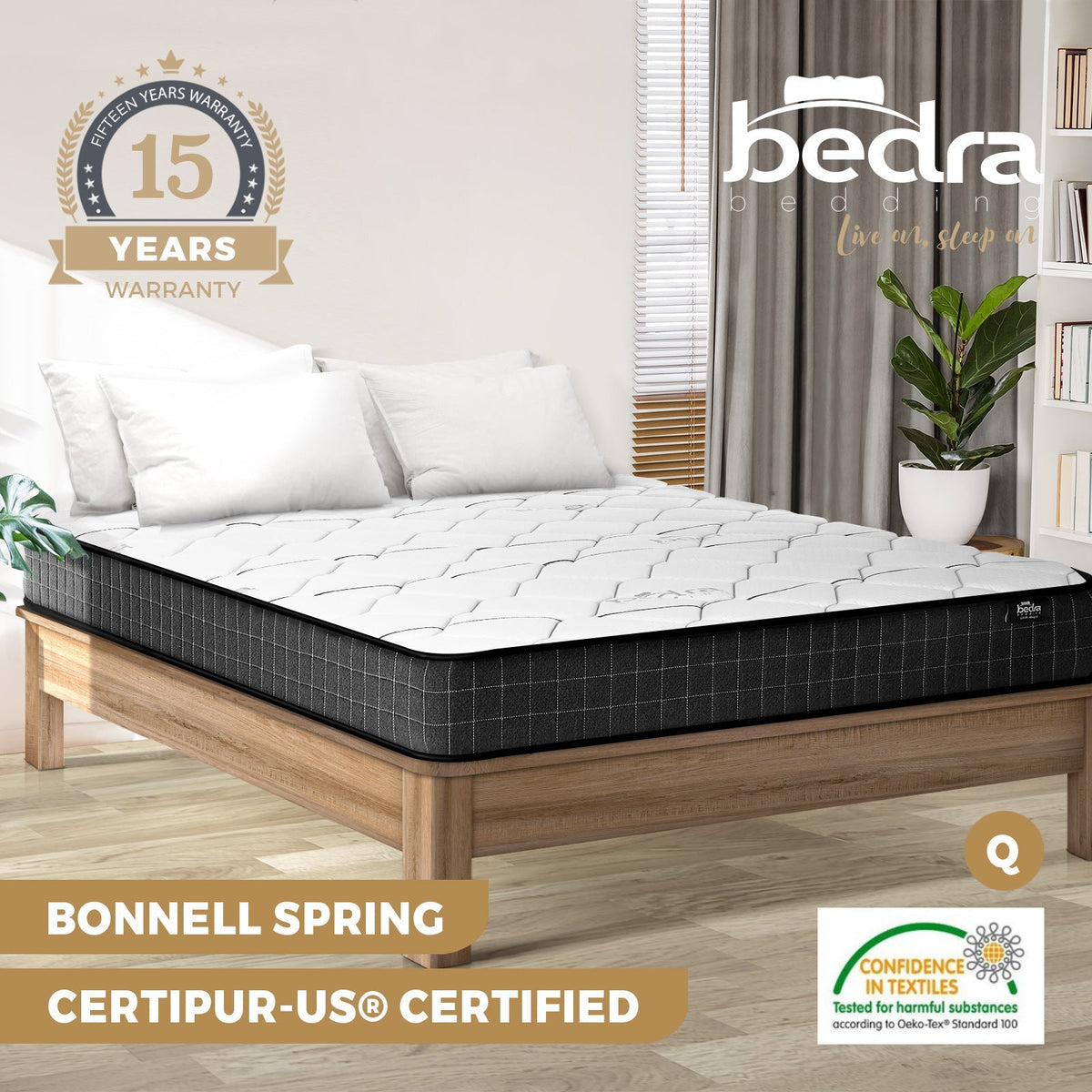 Bedra Double Mattress King Single Queen Bed Bonnell Spring Foam 16cm