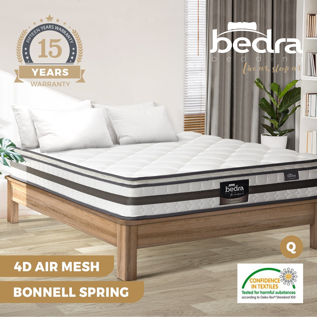 Bedra Double King Single Queen King Mattress Bonnell Spring 21cm