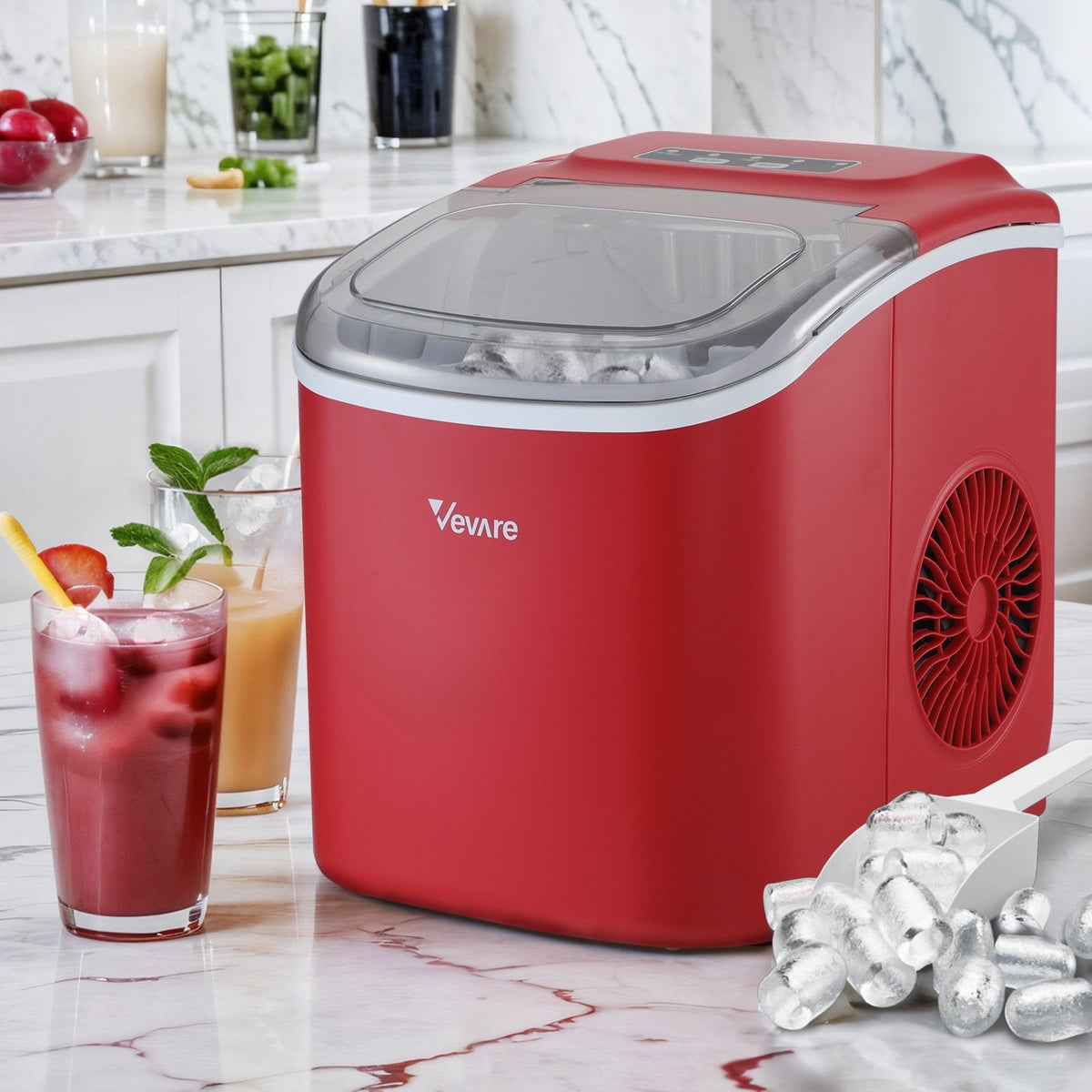 Vevare Portable Ice Maker Machine Ice Cube Tray 12kg Bar Countertop