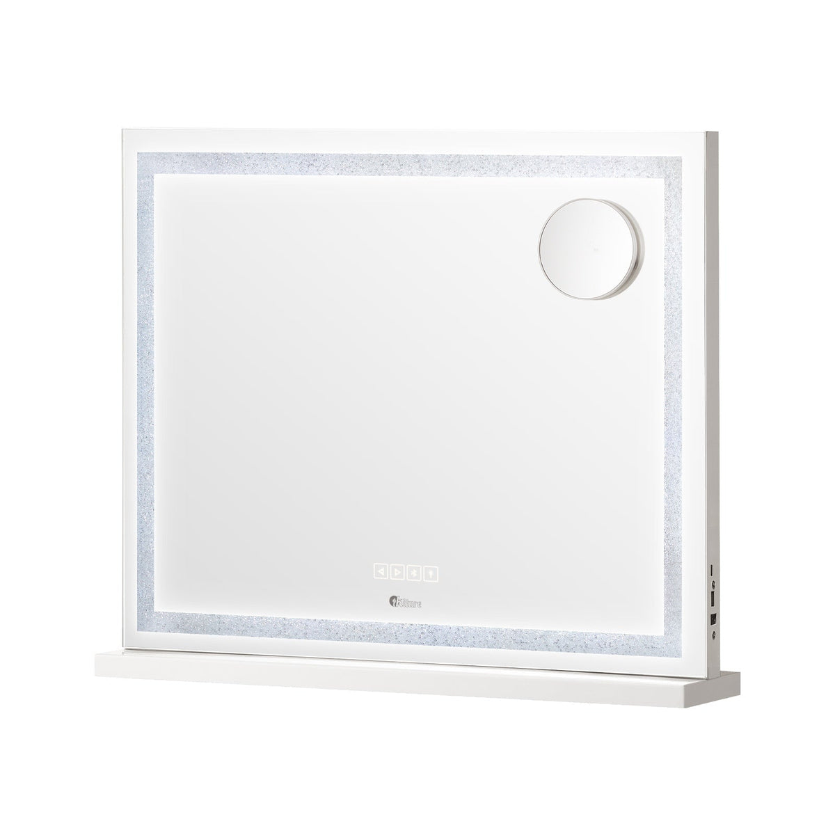 Oikiture Hollywood Mirrors Makeup Magnifying Mirror Bluetooth with LED Lights