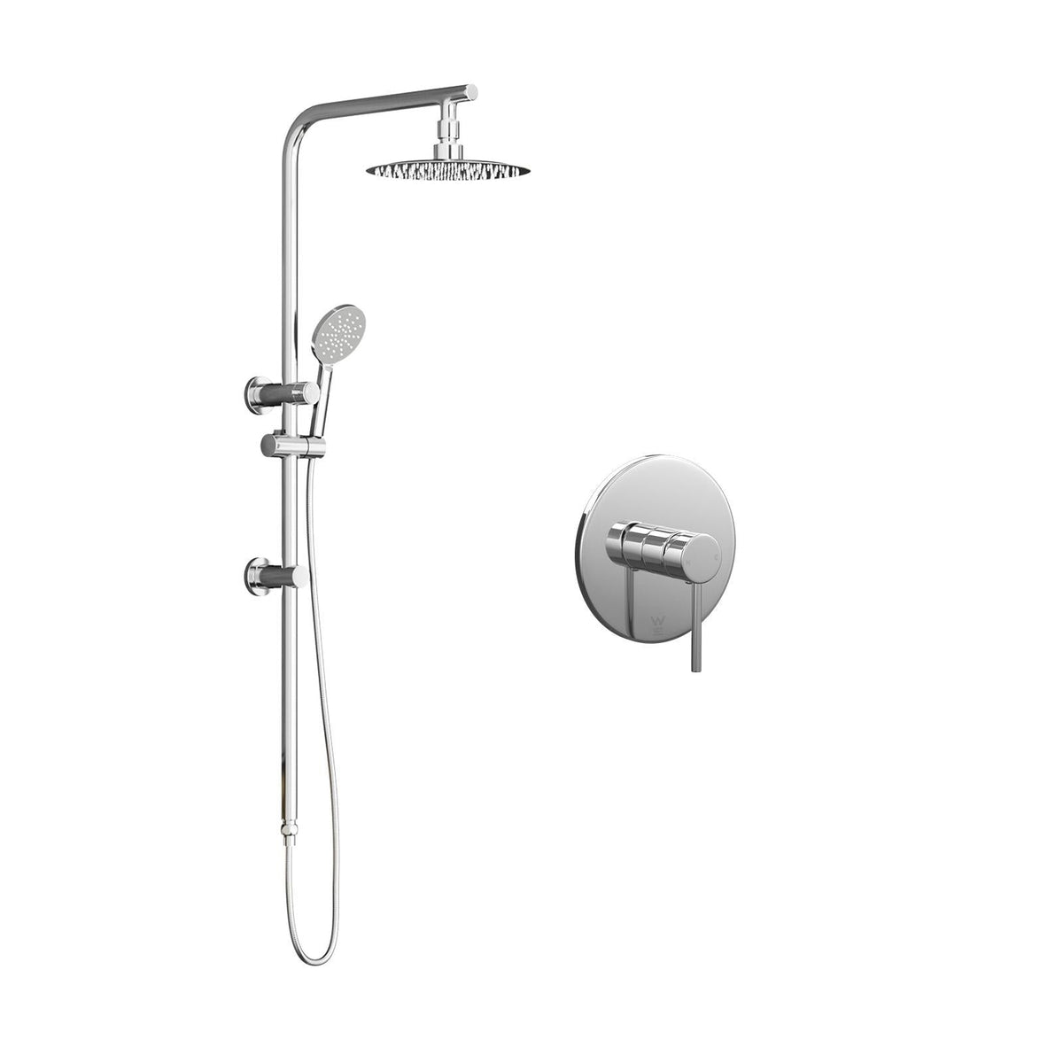 Welba 10" Shower Head Set Square Round Handheld With Shower Mixer Tap Combo WELS