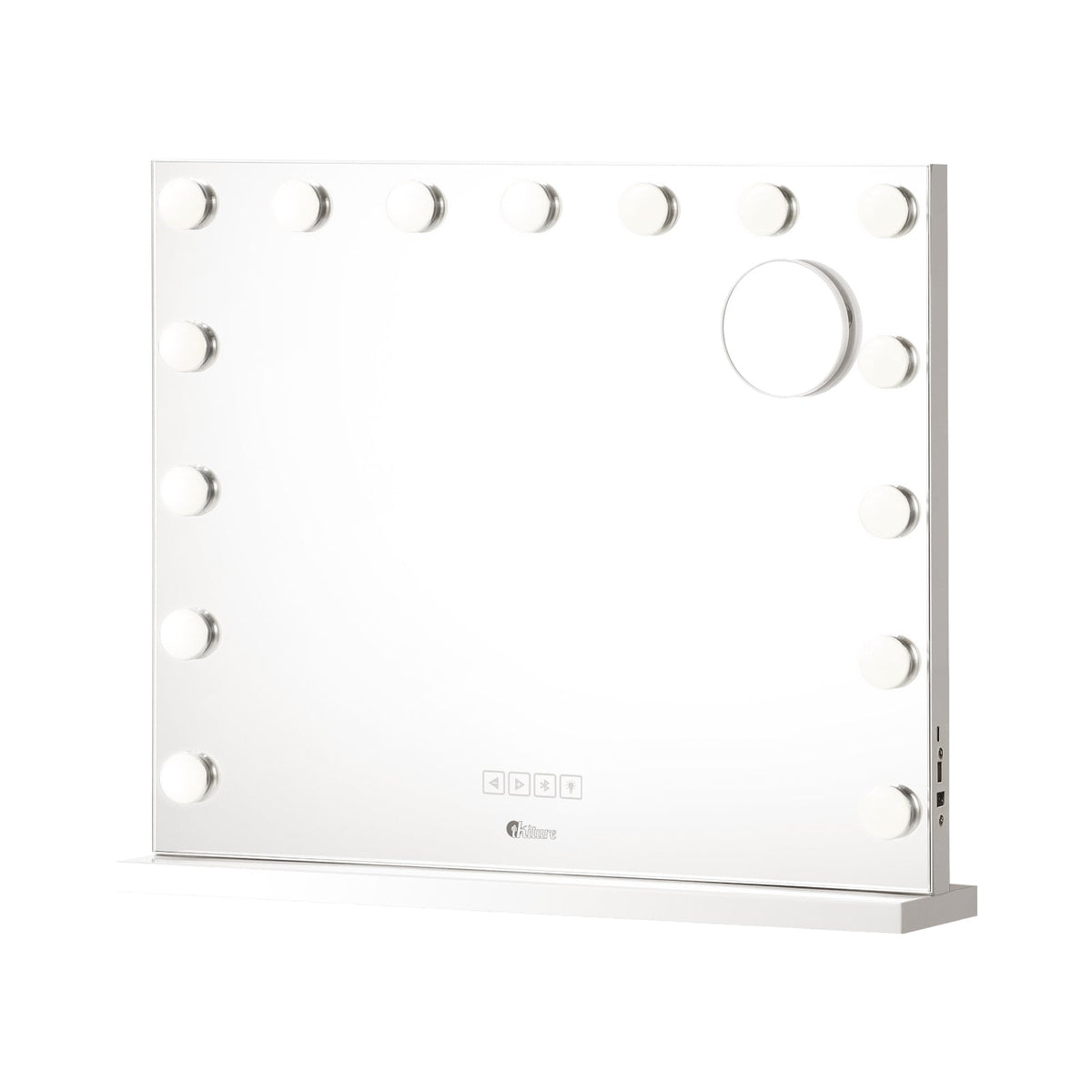 Oikiture Hollywood Mirrors Makeup Magnifying Mirror Bluetooth with LED Lights