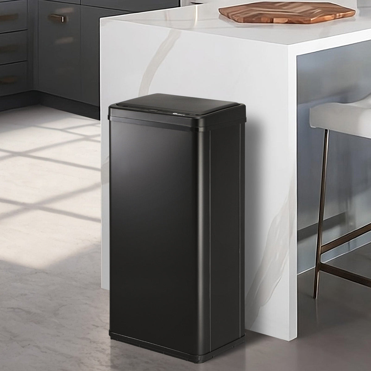 Oikiture Motion Sensor Bin Stainless Steel Automatic Kitchen Trash Can 40/50/60L