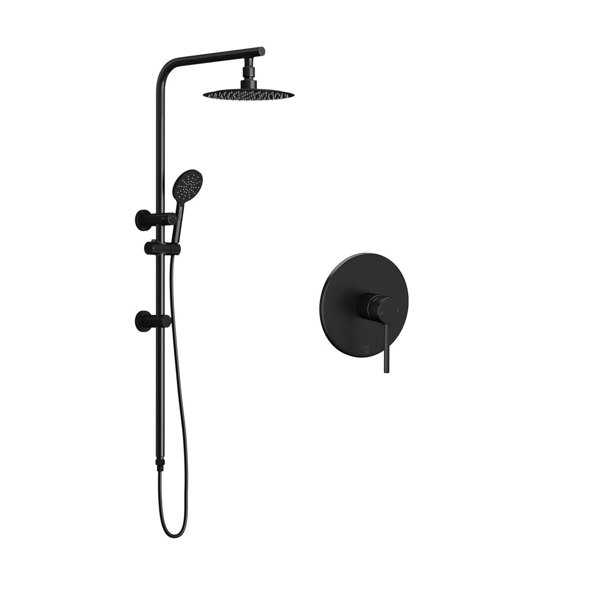 Welba 10" Shower Head Set Square Round Handheld With Shower Mixer Tap Combo WELS