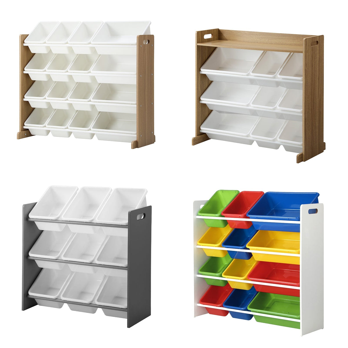 Oikiture Kids Toy Box Organiser Display Shelf Storage Rack Drawer