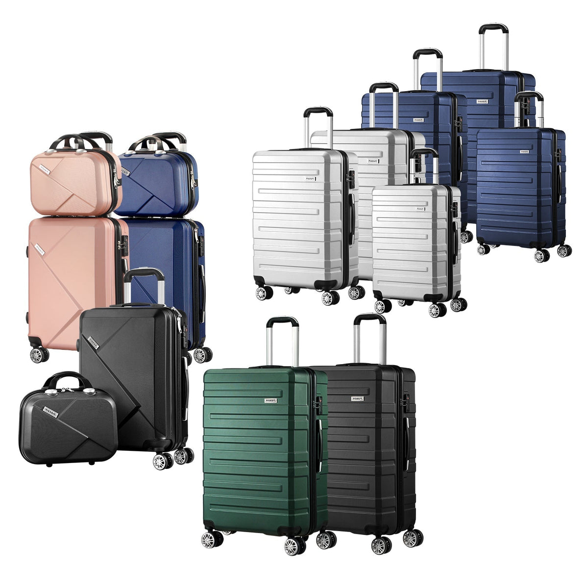 Mazam 1/2/3PCS Luggage Suitcase Trolley Set Travel TSA Lock Storage Hard Case