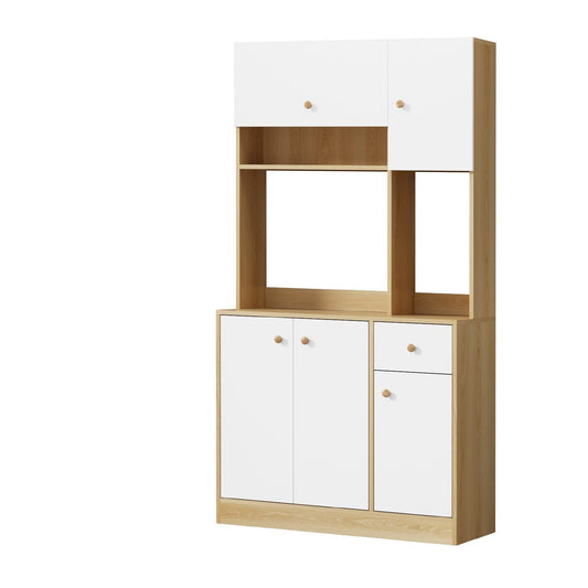 Oikiture Buffet Sideboard Storage Cabinet Kitchen Pantry Cupboard Hallway Table
