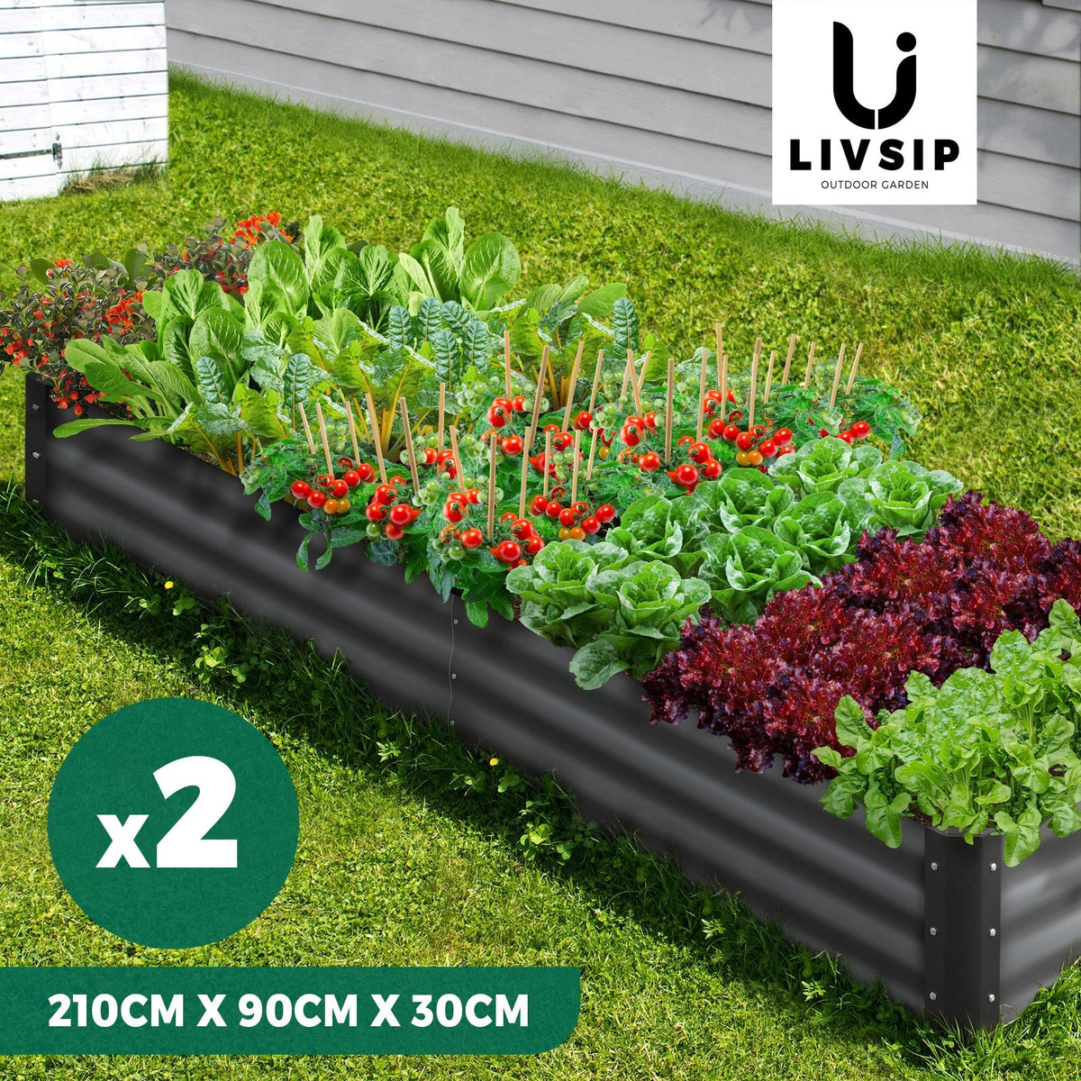 Livsip Garden Bed 9 Models x1 x2 Raised Planter Box Container Galvanised Steel