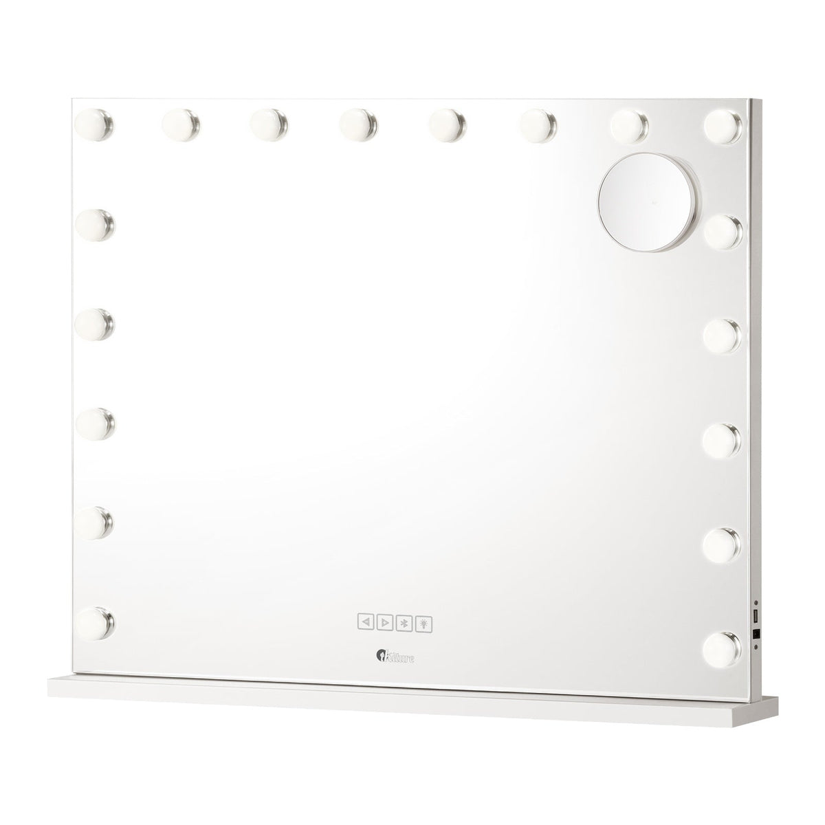Oikiture Hollywood Mirrors Makeup Magnifying Mirror Bluetooth with LED Lights