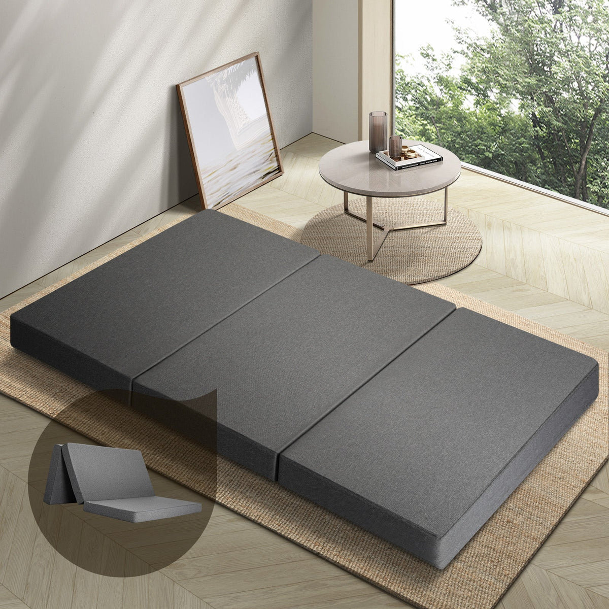 Bedra Folding Mattress Foldable Bed 3 4 Fold Sleeping Floor Mat Camping Cushion