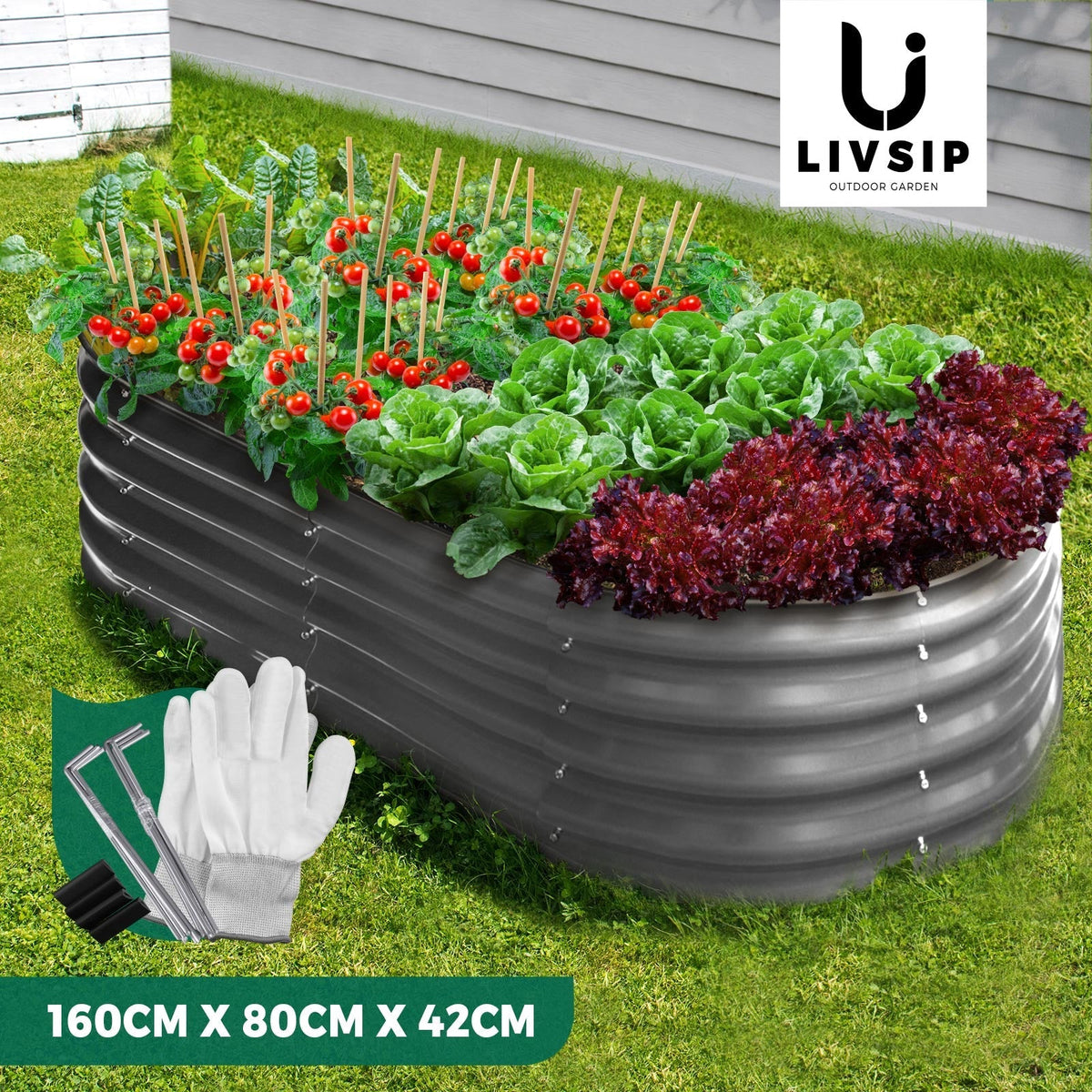 Livsip Garden Bed 9 Models x1 x2 Raised Planter Box Container Galvanised Steel