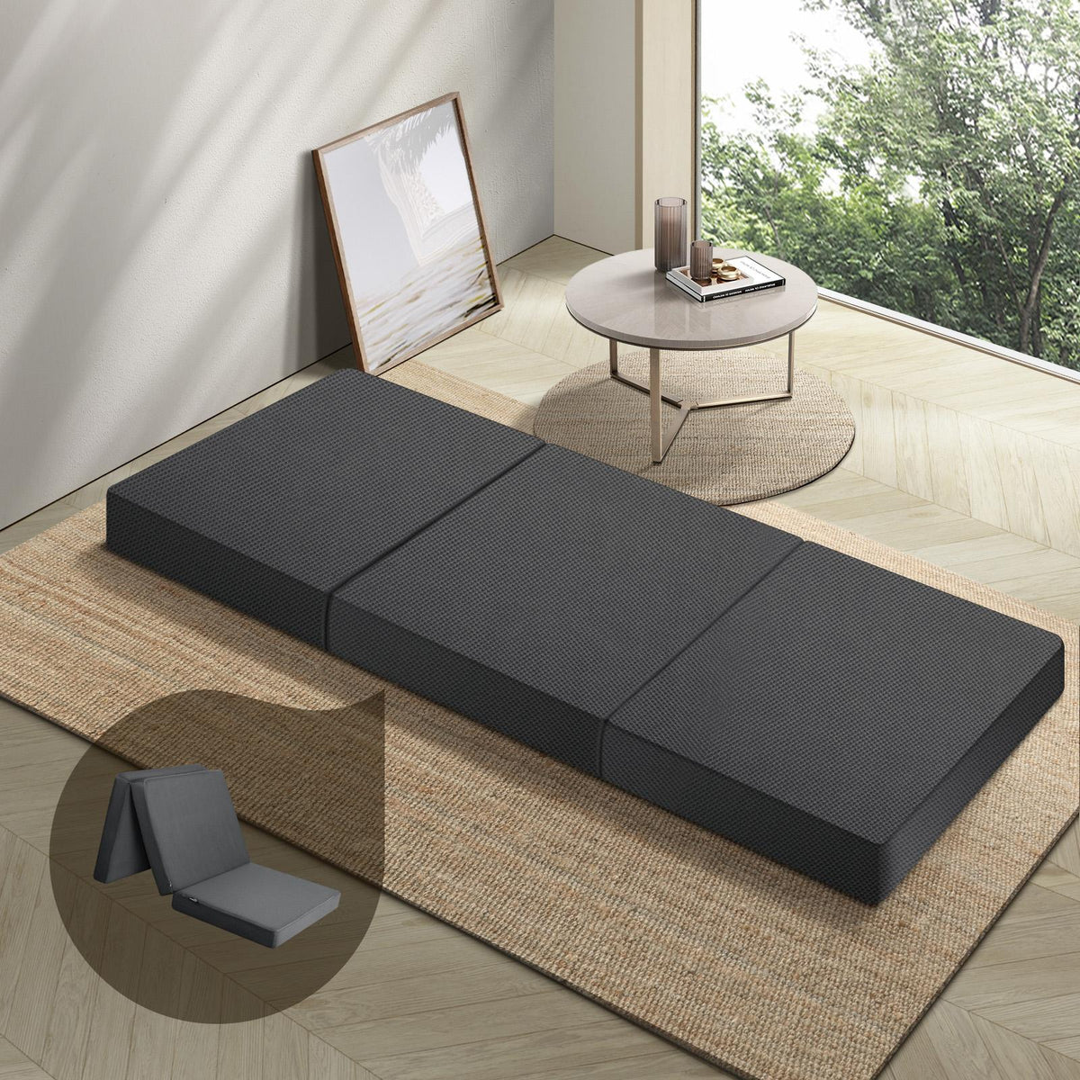 Bedra Folding Mattress Foldable Bed 3 4 Fold Sleeping Floor Mat Camping Cushion