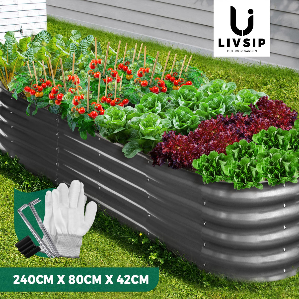 Livsip Garden Bed 9 Models x1 x2 Raised Planter Box Container Galvanised Steel