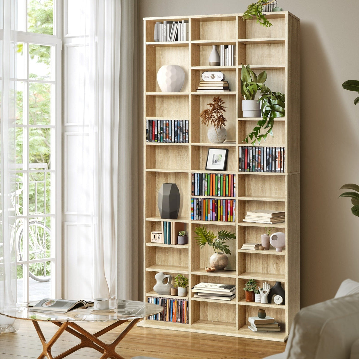 Oikiture Bookshelf Display shelves Unit Bookcase Book Cube Storage Stand Rack