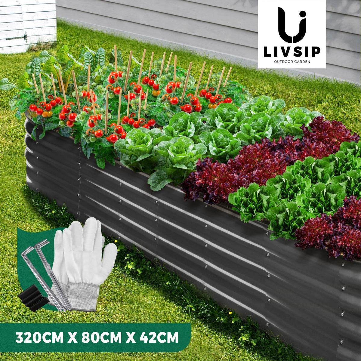 Livsip Garden Bed 9 Models x1 x2 Raised Planter Box Container Galvanised Steel