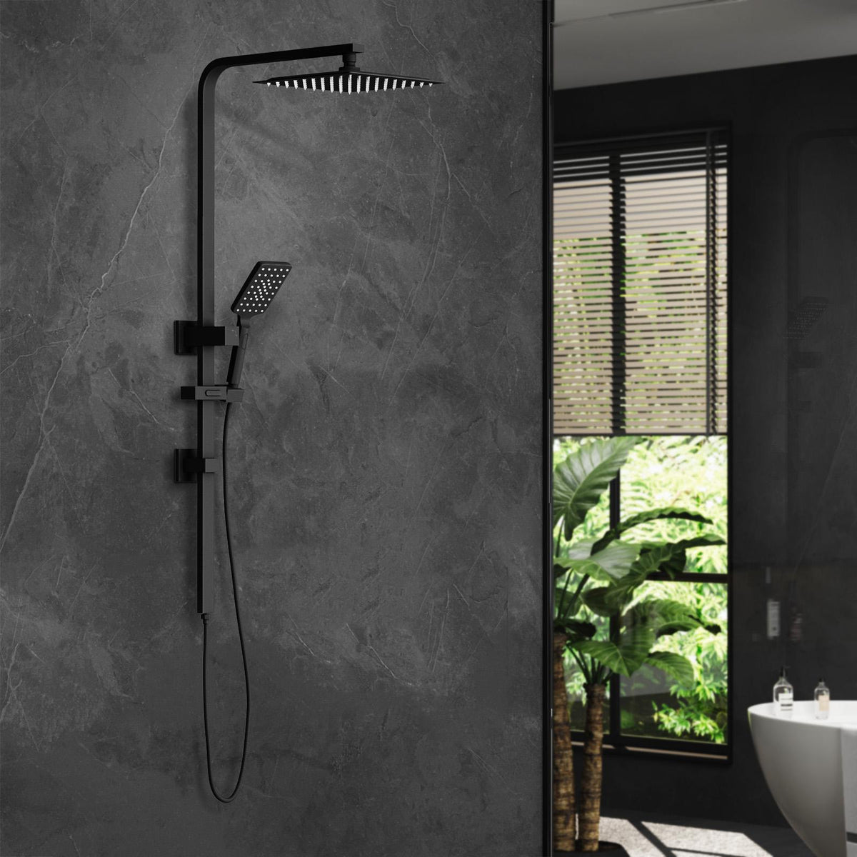 Welba 10" Shower Head Set Square Round Handheld With Shower Mixer Tap Combo WELS
